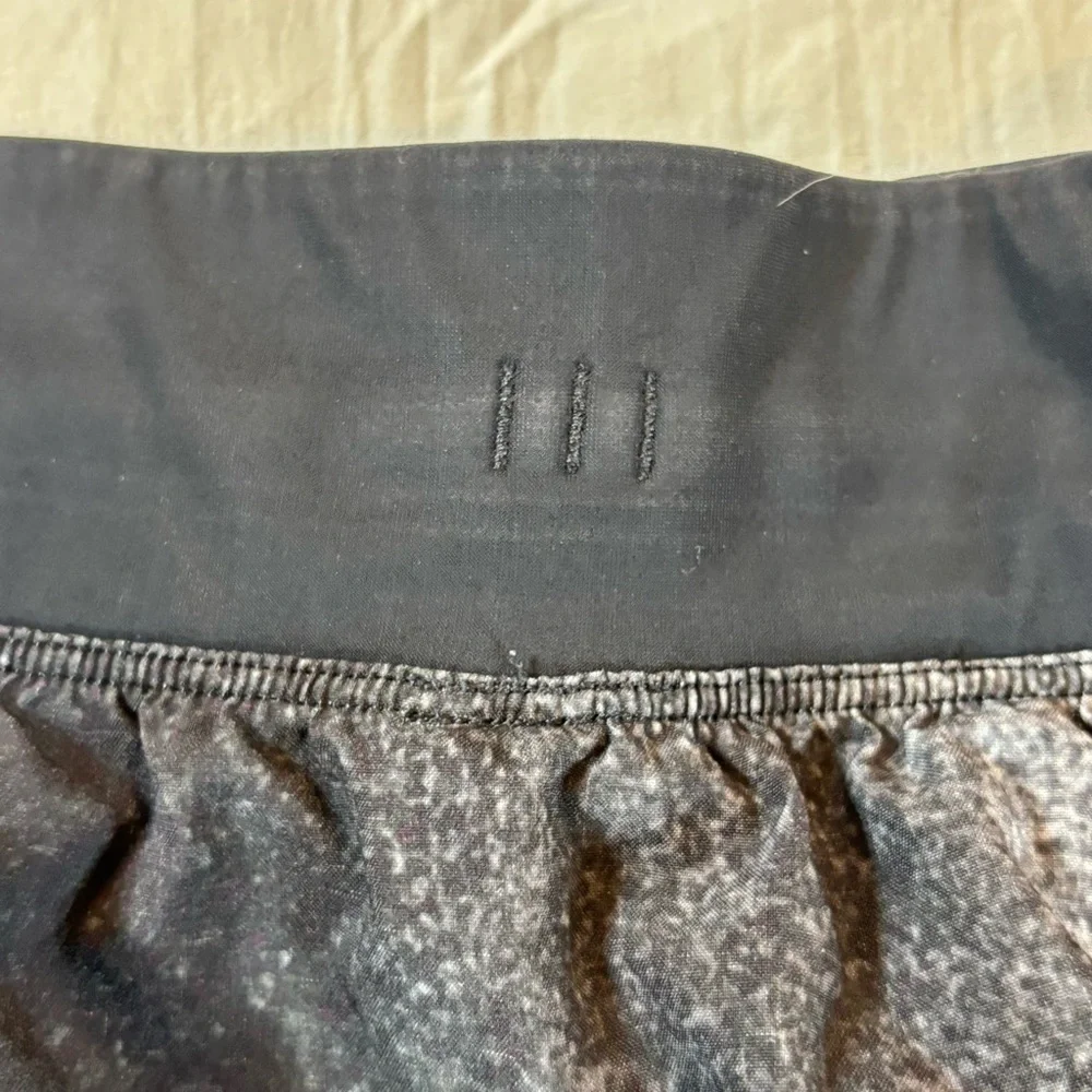Lululemon Pace Breaker Shorts‎ Large Ocean Spray Ice Grey Black 9 Inch Inseam